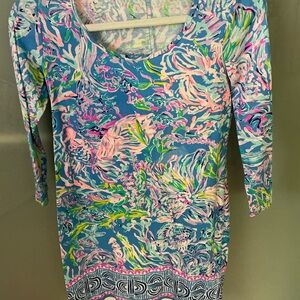 Lilly Pulitzer 3/4 Sleeve Scoop-Neck Dress